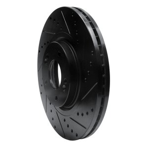 Kia Sedona Brake Rotor (1) - Front Right - R1 Concepts - Drilled & Slotted - Black - `15-`21